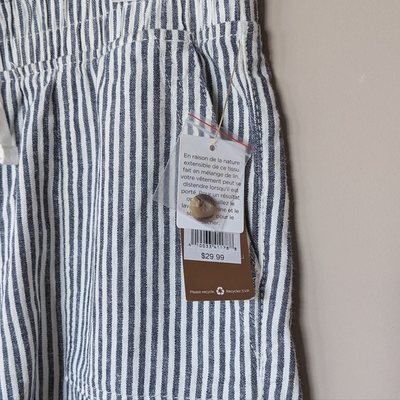 NWT Denver Hayes Linen Blend Striped Shorts - Picture 3 of 12